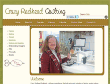 Tablet Screenshot of crazyredheadquilting.com